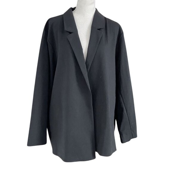 Eileen Fisher Jackets & Blazers - EILEEN FISHER BLACK OPEN CARDIGAN BLAZER - 2XL